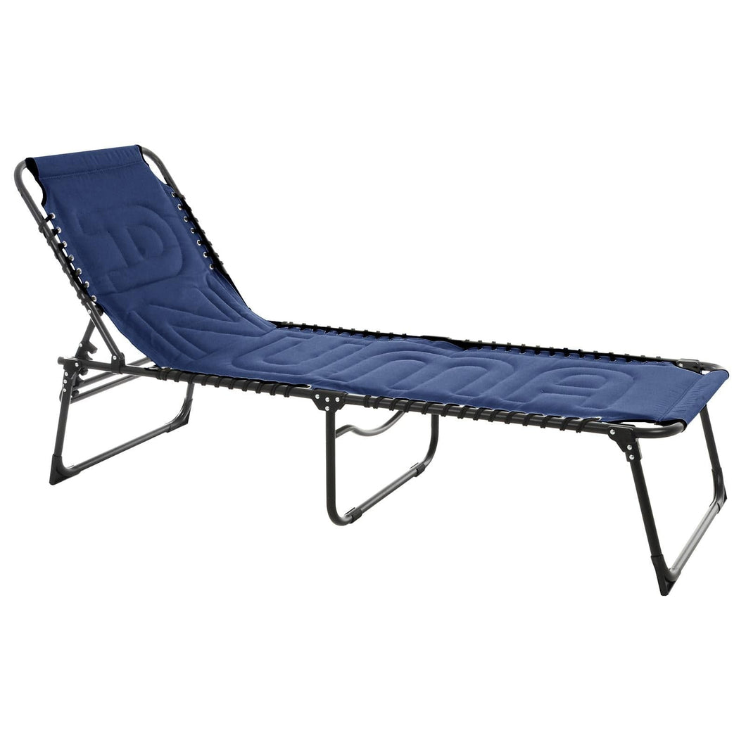 Azuma Navy Padded Garden Sun Lounger Fold Away Seat