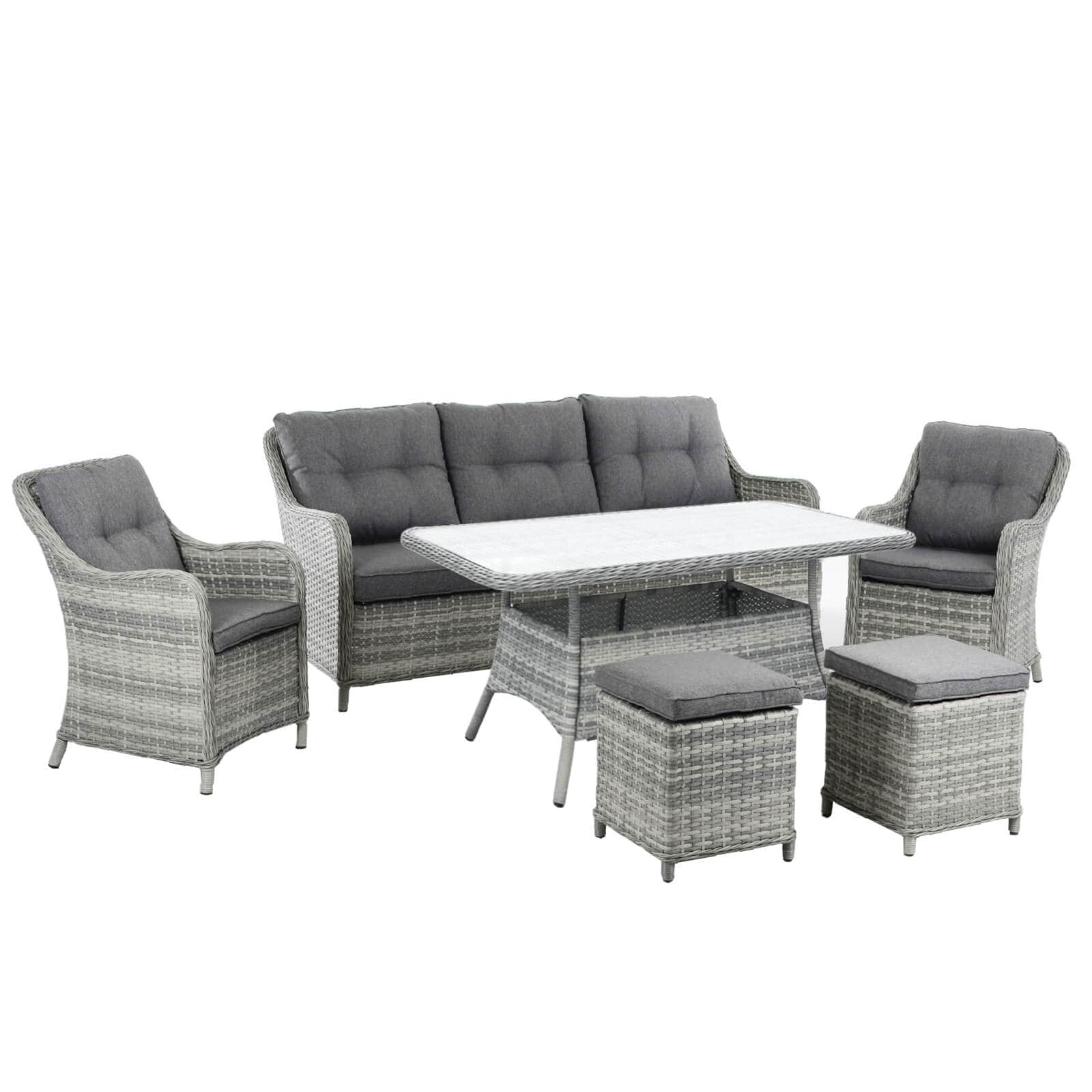 Buy Barletta Garden Sofa Dining Set Grey Online Azuma Outdoor