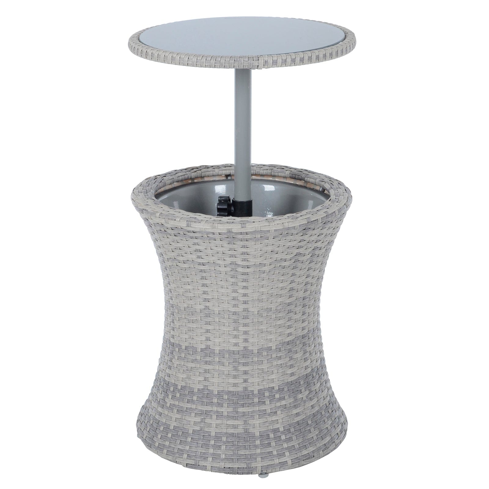 Grey rattan ice bucket table sale